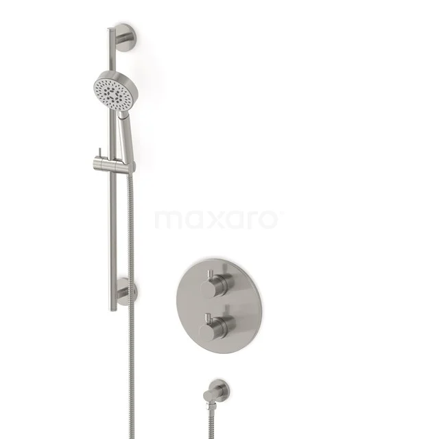 Radius concealed shower mixer set | Stainless steel Thermostatic mixer with handheld shower 5 positions AIR55-00017