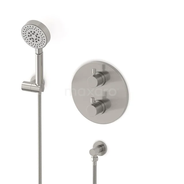 Radius concealed shower mixer set | Stainless steel Thermostatic mixer with handheld shower 5 positions AIR55-00018