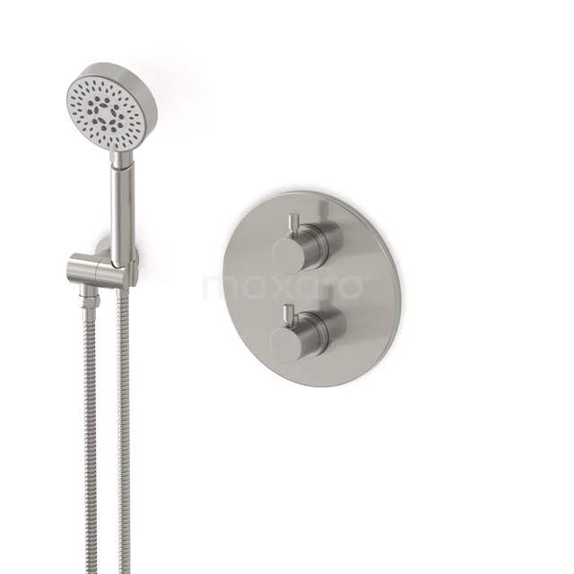 Radius concealed shower mixer set | Stainless steel Thermostatic mixer with handheld shower 5 positions AIR55-00020