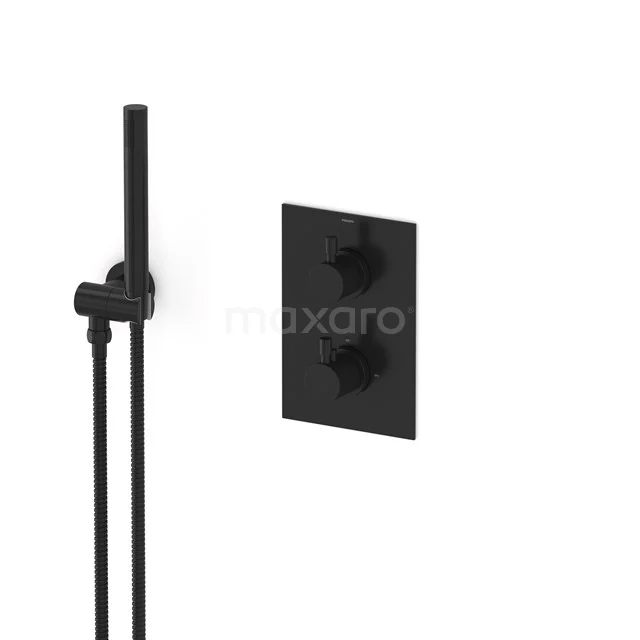 Radius concealed shower mixer set | Black Thermostatic mixer with handheld shower 1 position AIZ55-00005