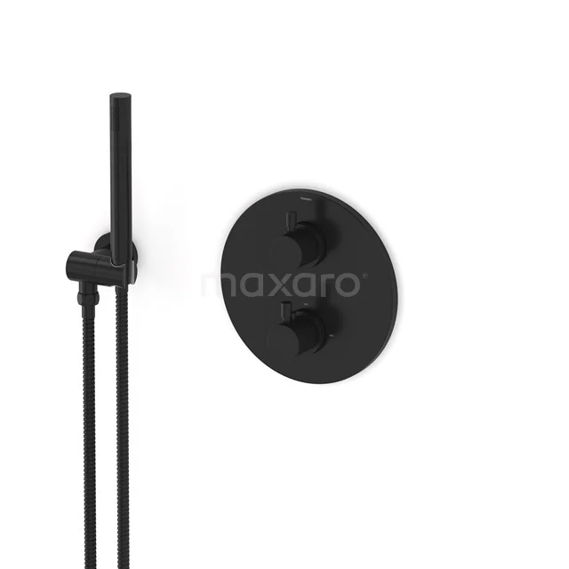 Radius concealed shower mixer set | Black Thermostatic mixer with handheld shower 1 position AIZ55-00015