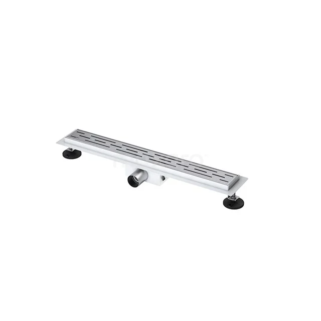 Shower drains with flanged edge 60cm Striped grid Stainless steel DFG01-0600