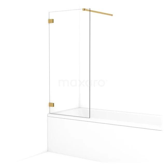 Diamond Bath screen | 70 cm Gold Clear glass BDA07120GG