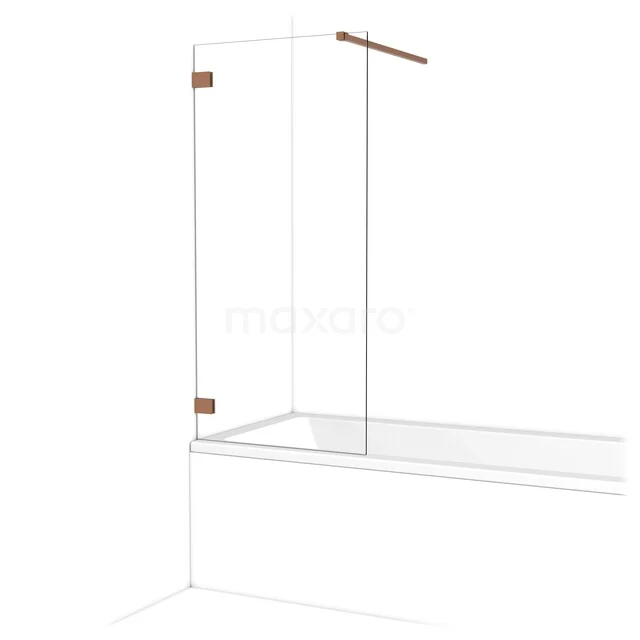 Diamant Badewannenaufsatz | 70 cm Kupfer Klarglas BDA07120KP