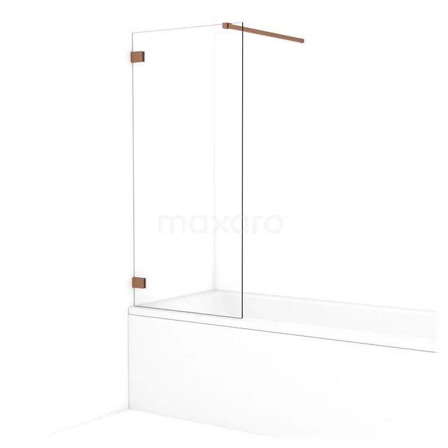 Diamond Bath screen | 70 cm Copper Clear glass BDA07120KP