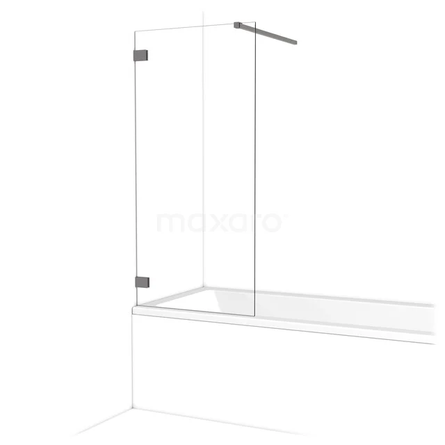 Diamant Badewannenaufsatz | 70 cm Schwarzes Metall Klarglas BDA07120ZM Diamant Badewannenaufsatz | 70 cm Schwarzes Metall Klarglas BDA07120ZM