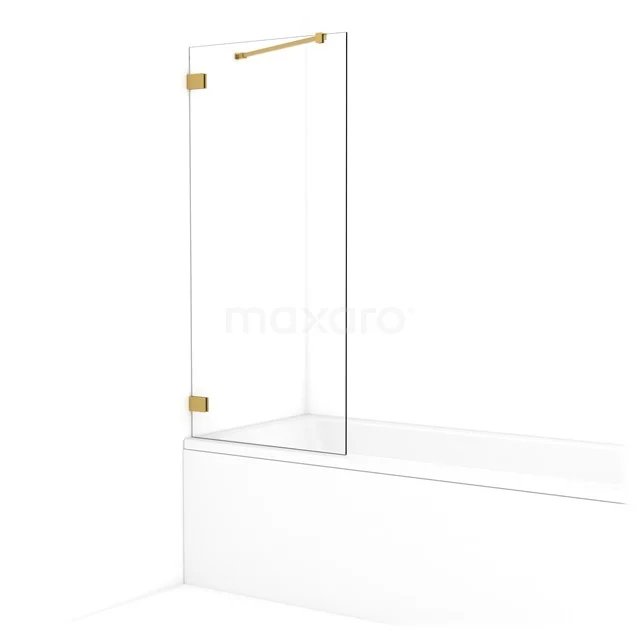 Diamond Bath screen | 70 cm Gold Clear glass BDA07220GG