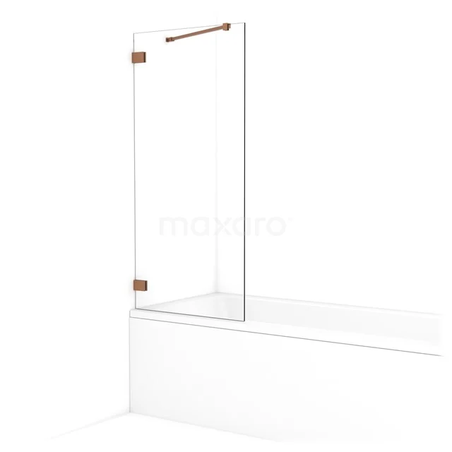 Diamond Bath screen | 70 cm Copper Clear glass BDA07220KP
