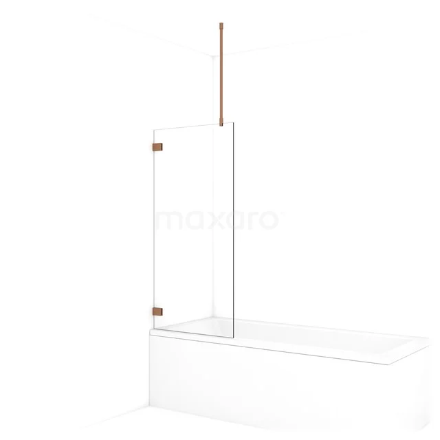 Diamond Bath screen | 70 cm Copper Clear glass BDA07720KP