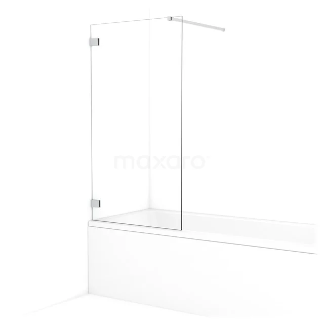 Diamond Bath screen | 75 cm Chrome Clear glass BDA075120C