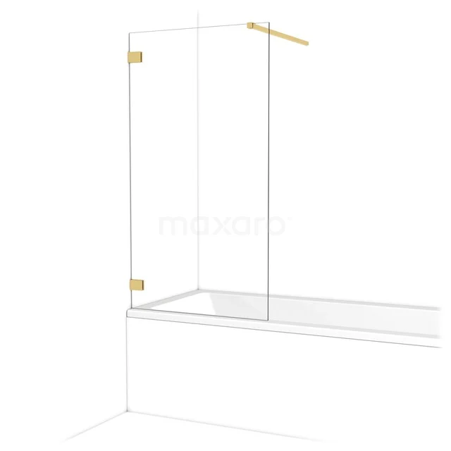 Diamant Badewannenaufsatz | 75 cm Gold Klarglas BDA075120GG