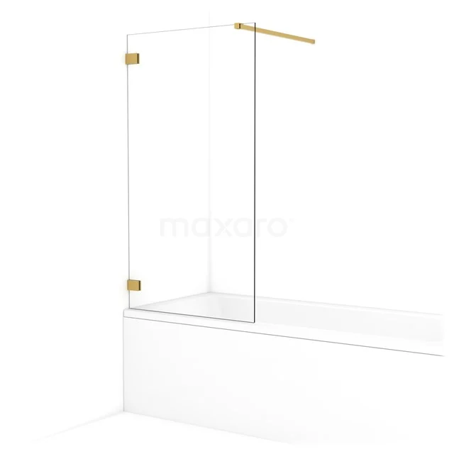 Diamond Bath screen | 80 cm Gold Clear glass BDA08120GG