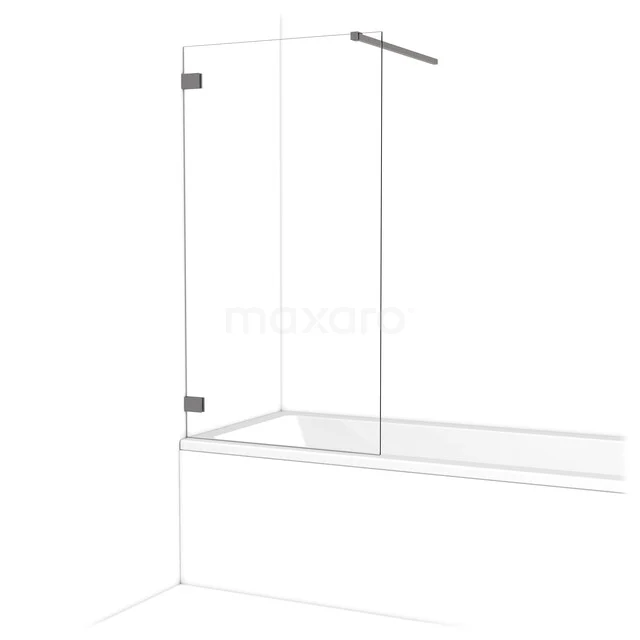 Diamant Badewannenaufsatz | 80 cm Schwarzes Metall Klarglas BDA08120ZM Diamant Badewannenaufsatz | 80 cm Schwarzes Metall Klarglas BDA08120ZM