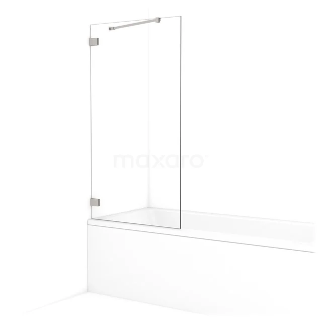 Diamond Bath screen | 80 cm Stainless steel Clear glass BDA08220BR