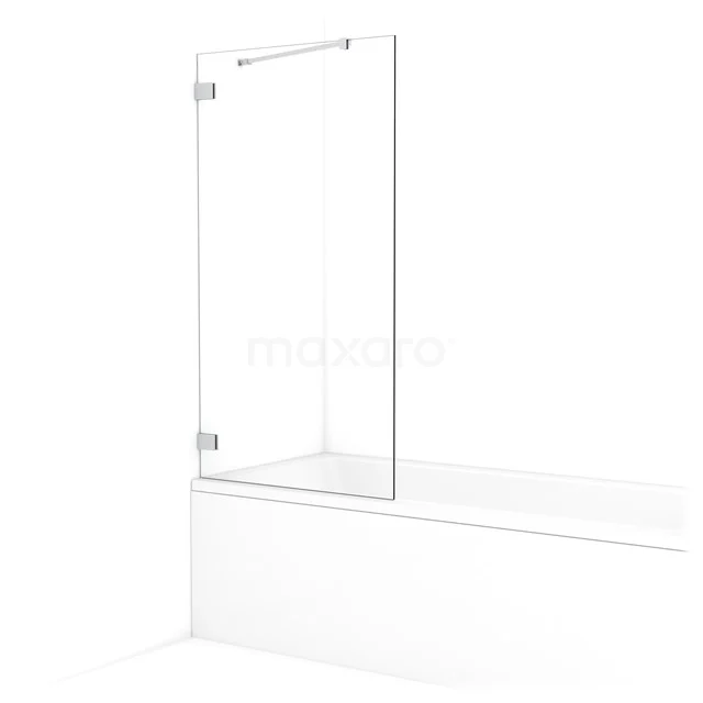 Diamond Bath screen | 80 cm Chrome Clear glass BDA08220C