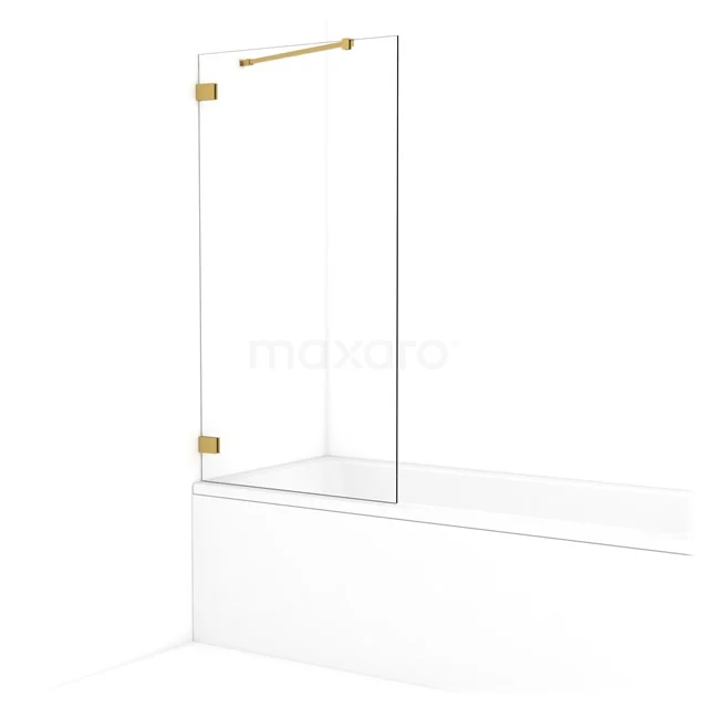 Diamond Bath screen | 80 cm Gold Clear glass BDA08220GG