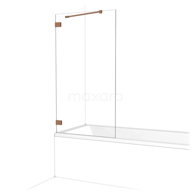 Diamant Badewannenaufsatz | 80 cm Kupfer Klarglas BDA08220KP Diamant Badewannenaufsatz | 80 cm Kupfer Klarglas BDA08220KP