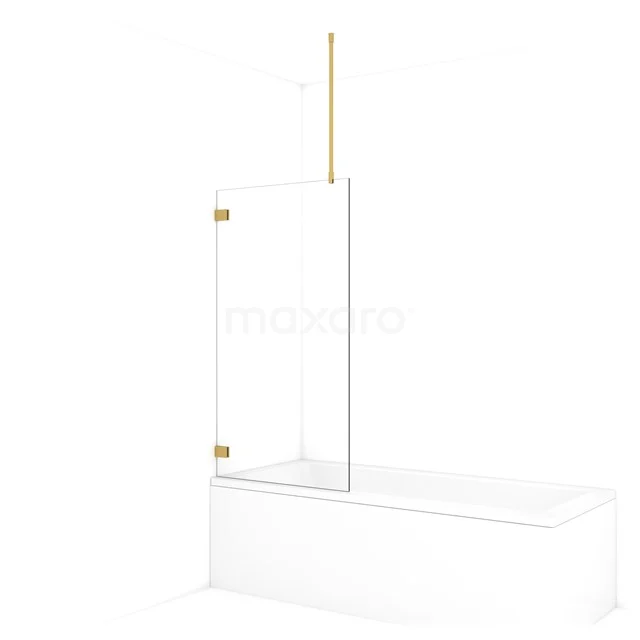 Diamond Bath screen | 80 cm Gold Clear glass BDA08720GG