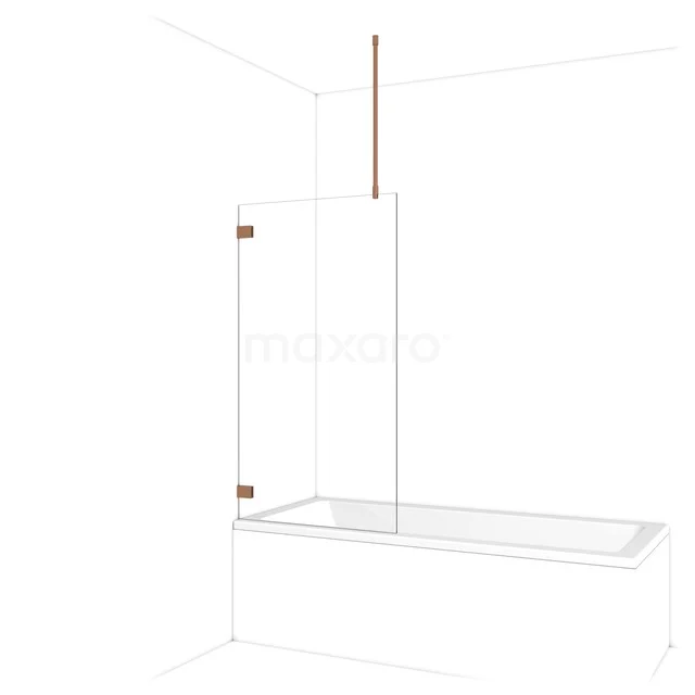Diamant Badewannenaufsatz | 75 cm Kupfer Klarglas BDA075720KP Diamant Badewannenaufsatz | 75 cm Kupfer Klarglas BDA075720KP