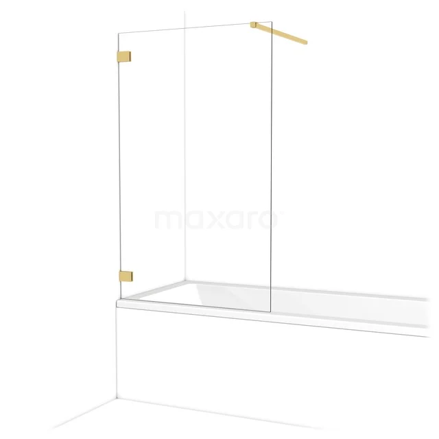 Diamant Badewannenaufsatz | 90 cm Gold Klarglas BDA09120GG