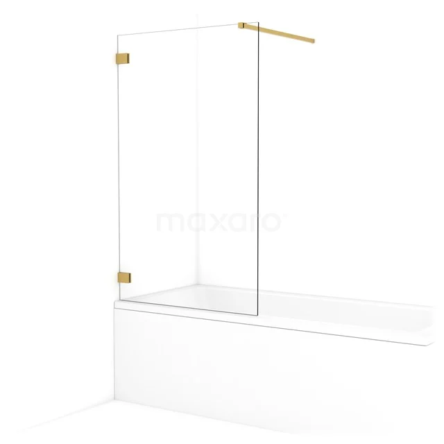 Diamond Bath screen | 90 cm Gold Clear glass BDA09120GG