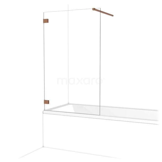 Diamant Badewannenaufsatz | 85 cm Kupfer Klarglas BDA085120KP