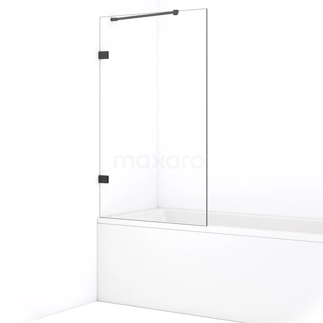 Diamond Badwand | 85 cm Zwart chroom Helder glas BDA085220BC