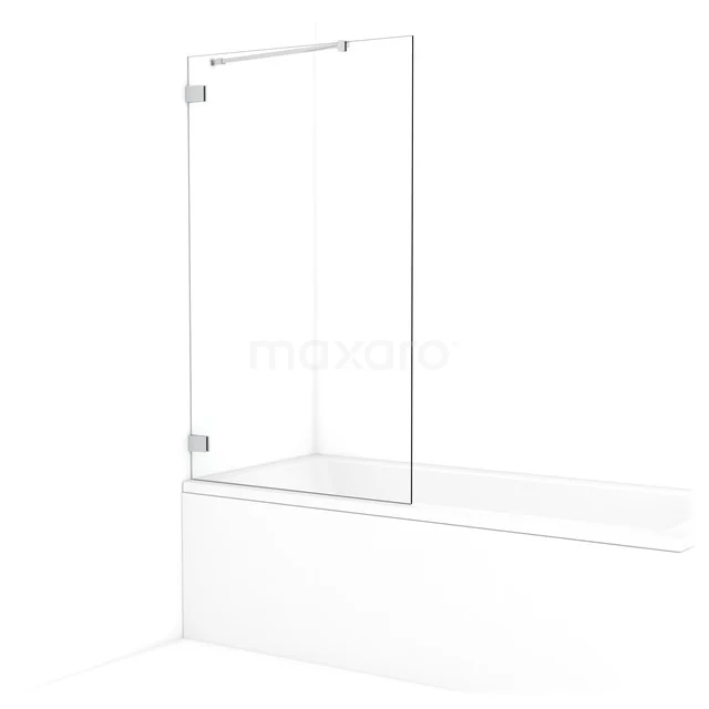 Diamond Bath screen | 85 cm Chrome Clear glass BDA085220C
