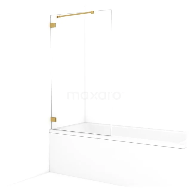 Diamond Bath screen | 85 cm Gold Clear glass BDA085220GG