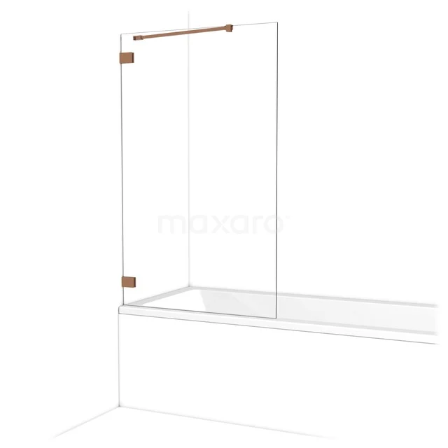 Diamant Badewannenaufsatz | 85 cm Kupfer Klarglas BDA085220KP