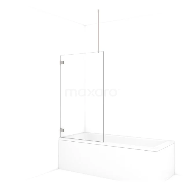 Diamond Bath screen | 90 cm Stainless steel Clear glass BDA09720BR