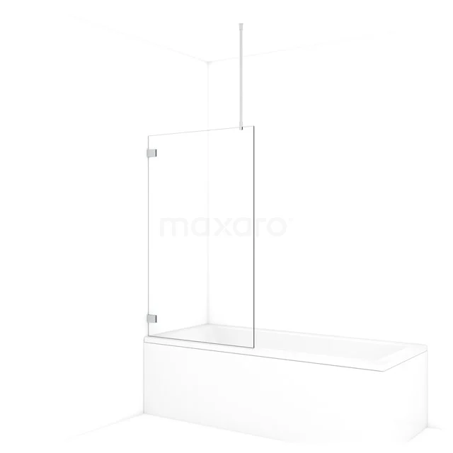 Diamond Bath screen | 90 cm Chrome Clear glass BDA09720C