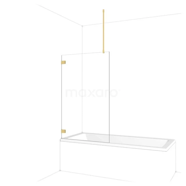 Diamant Badewannenaufsatz | 85 cm Gold Klarglas BDA085720GG Diamant Badewannenaufsatz | 85 cm Gold Klarglas BDA085720GG