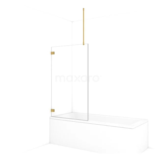 Diamond Bath screen | 85 cm Gold Clear glass BDA085720GG
