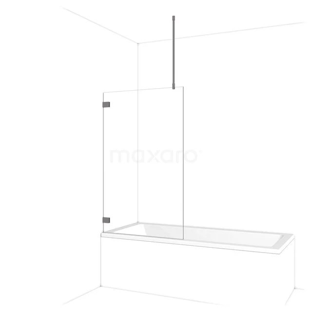 Diamant Badewannenaufsatz | 90 cm Schwarzes Metall Klarglas BDA09720ZM Diamant Badewannenaufsatz | 90 cm Schwarzes Metall Klarglas BDA09720ZM