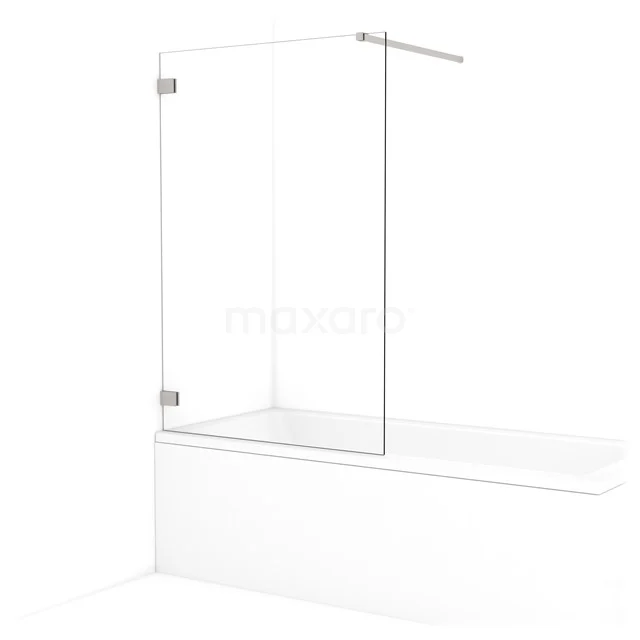 Diamond Bath screen | 100 cm Stainless steel Clear glass BDA10120BR