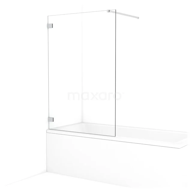 Diamond Bath screen | 100 cm Chrome Clear glass BDA10120C