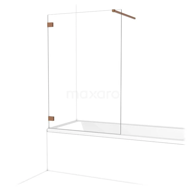 Diamant Badewannenaufsatz | 100 cm Kupfer Klarglas BDA10120KP Diamant Badewannenaufsatz | 100 cm Kupfer Klarglas BDA10120KP