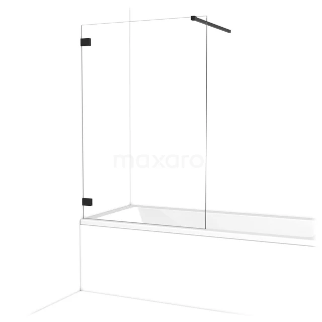 Diamant Badewannenaufsatz | 100 cm Matt Schwarz Klarglas BDA10120MB Diamant Badewannenaufsatz | 100 cm Matt Schwarz Klarglas BDA10120MB