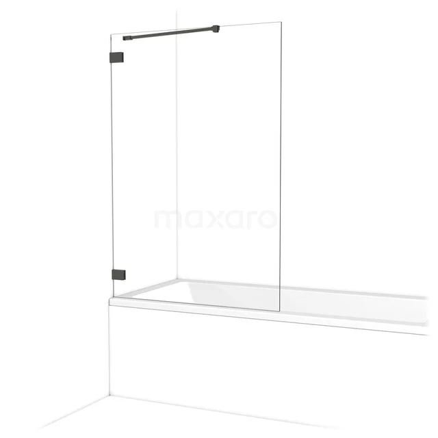 Diamant Badewannenaufsatz | 100 cm Schwarzchrom Klarglas BDA10220BC