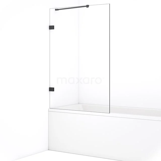 Diamond Badwand | 100 cm Zwart chroom Helder glas BDA10220BC