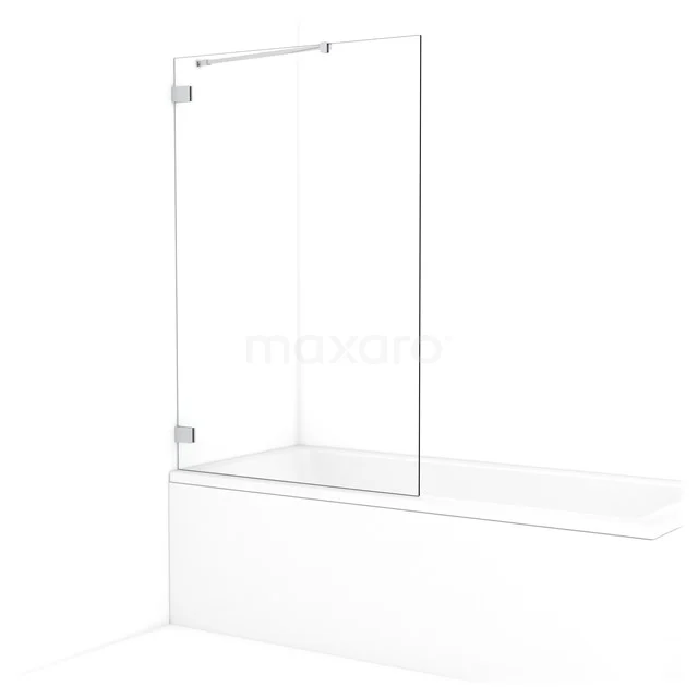 Diamond Bath screen | 100 cm Chrome Clear glass BDA10220C