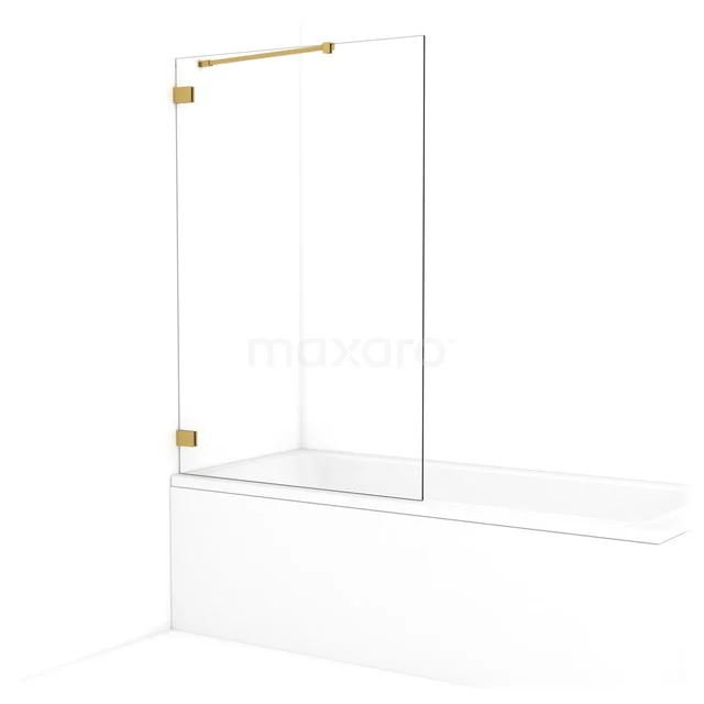 Diamond Bath screen | 100 cm Gold Clear glass BDA10220GG