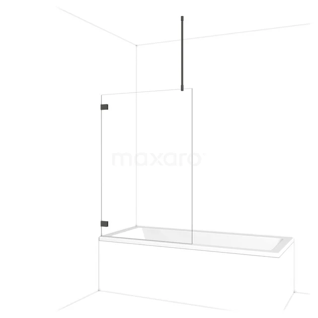 Diamant Badewannenaufsatz | 100 cm Schwarzchrom Klarglas BDA10720BC Diamant Badewannenaufsatz | 100 cm Schwarzchrom Klarglas BDA10720BC