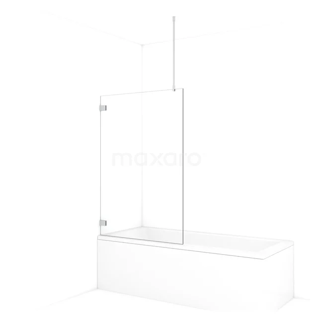 Diamond Bath screen | 100 cm Chrome Clear glass BDA10720C