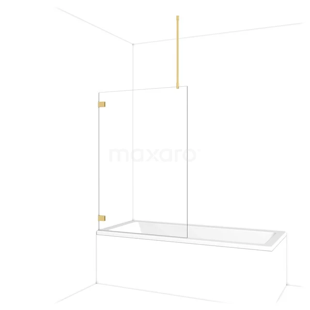 Diamant Badewannenaufsatz | 100 cm Gold Klarglas BDA10720GG