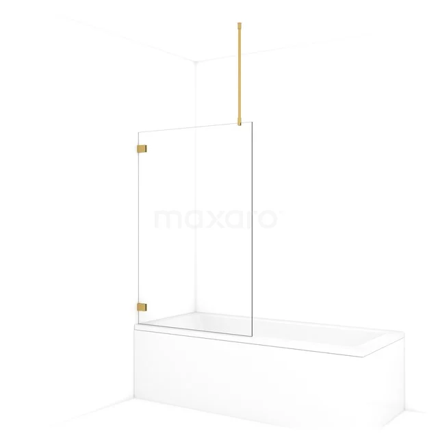 Diamond Bath screen | 100 cm Gold Clear glass BDA10720GG
