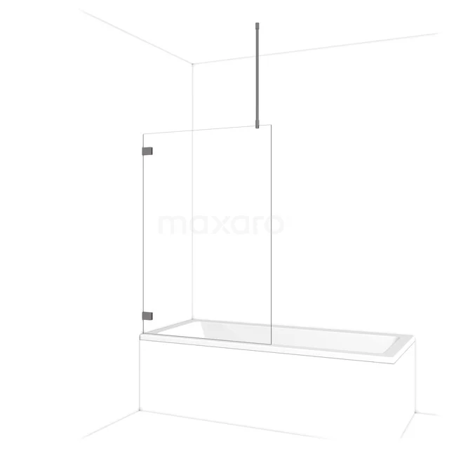 Diamant Badewannenaufsatz | 100 cm Schwarzes Metall Klarglas BDA10720ZM Diamant Badewannenaufsatz | 100 cm Schwarzes Metall Klarglas BDA10720ZM