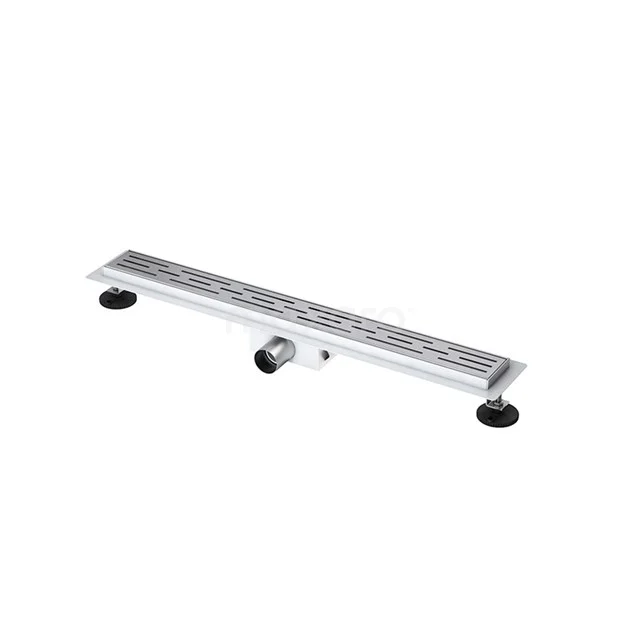 Shower drains with flanged edge 70cm Striped grid Stainless steel DFG01-0700