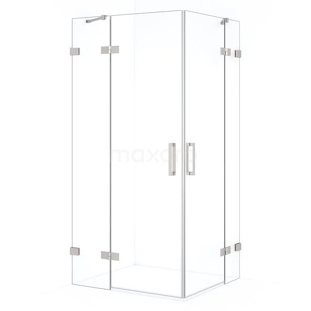 Diamond Douchecabine | 100x90 cm Rvs Helder glas Draaideur Rechthoek CDD4636420BR